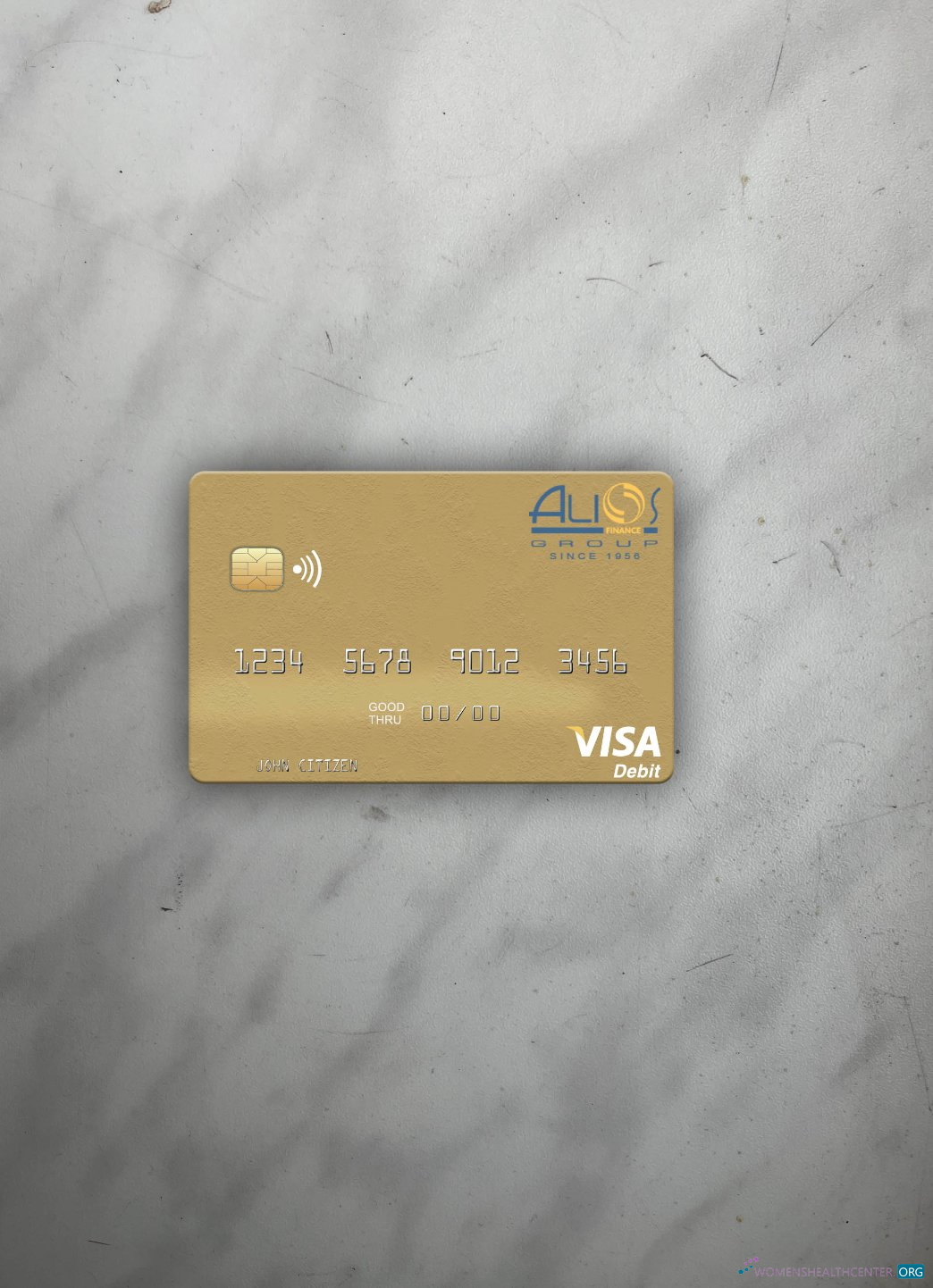 Download Gabon Alios France visa debit card photolook front Photoshop template